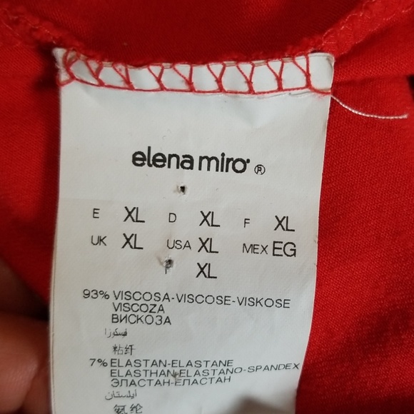 Elena Miro Red Dress Size XL - Picture 6 of 6